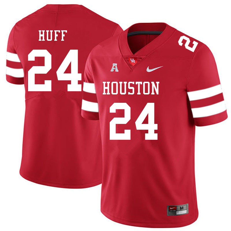 Men #24 Jett Huff Houston Cougars College Football Jerseys Sale-Red